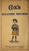 1920 Cox's Gelatine Recipe Booklet