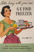 How to Prepare, Freeze, Thaw, Frozen Foods ~ Vintage G.E. Freezer Booklet