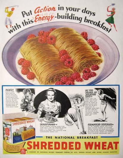 1936 Shredded Wheat Ad ~ Evelyn Venable