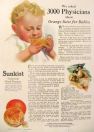 1922 Sunkist Oranges Ad ~ Andrew Loomis Baby