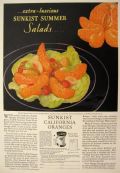1929 Sunkist Oranges Ad ~ Fruit Salad
