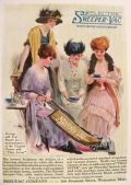 1920 Pneuvac Electric Sweeper Vac Ad ~ Stylish Ladies
