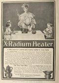 1904 X-Radium Heater Ad ~ A Neat Little Stove