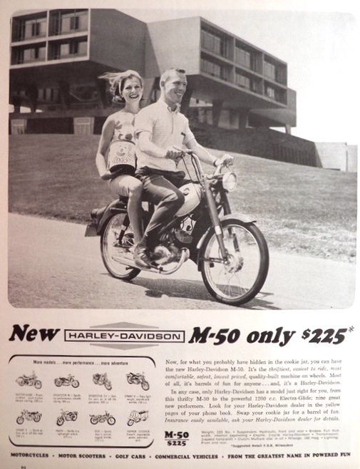 1964 Harley Davidson M-50 Ad ~ Cookie Jar