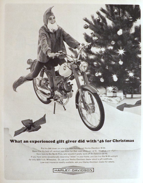 1964 Harley Davidson M-50 Ad ~ $46 For Christmas