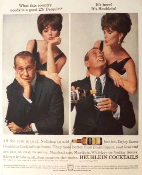 1963 Heublein Daiquiri Ad ~ Darren McGavin
