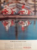 1964 Honda Motorcycle Ad ~ Takes Readily to Family Life
