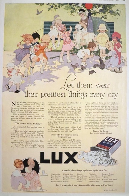 1918 Lux Soap Ad ~ Children Play in the Park