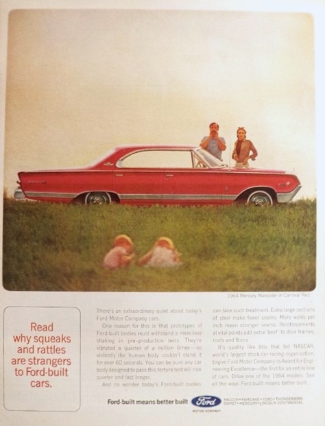 1964 Mercury Marauder Ad ~ No Squeaks or Rattles