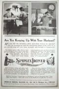 1918 Simplex Ironer Ad ~ Are You Keeping Up With Your Husband?