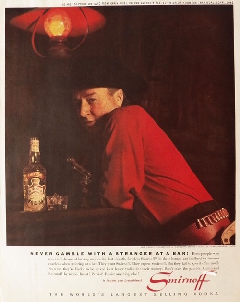 1963 Smirnoff Vodka Ad ~ George Gobel