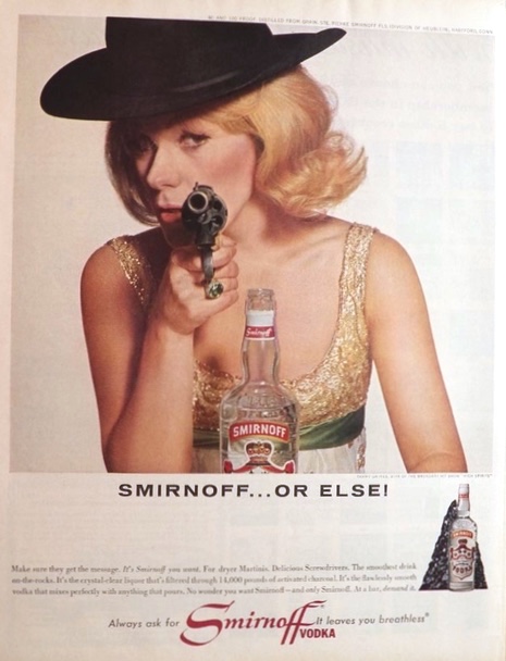 1964 Smirnoff Vodka Ad ~ Tammy Grimes
