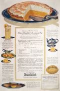 1918 Sunkist Lemons Ad ~ Alice Bradley's Lemon Pie Recipe