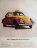 1964 Volkswagen VW Beetle Ad ~ Taxi Cab