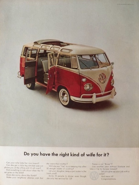 1963 Volkswagen VW Bus Ad ~ The Right Kind of Wife
