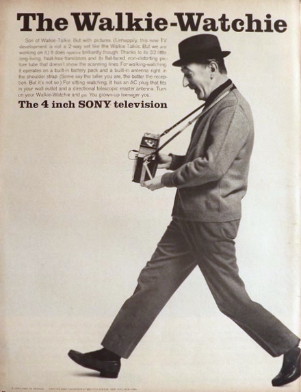 1964 Sony Walkie-Watchie Mini 4 Inch TV Ad