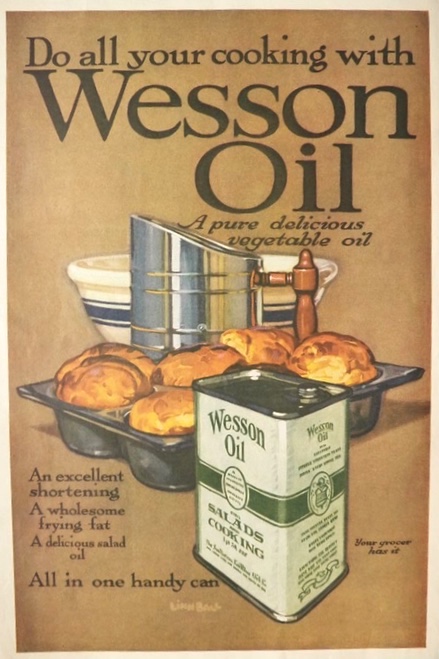 1919 Wesson Oil Ad ~ Linn Ball Art