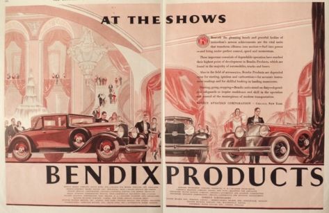 1930 Bendix Aviation Ad ~ Automobile Products