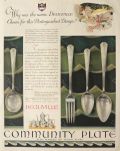 1929 Community Plate Ad ~ Deauville Pattern