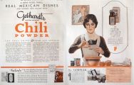 1930 Gebhardt's Chili Powder Ad ~ A New Food Thrill