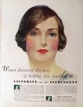 1929 Listerine Ad ~ Use As An Astringent ~ Guy Hoff