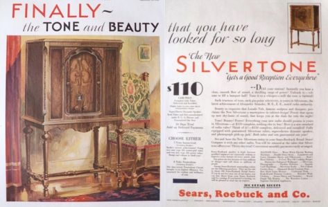1929 Sears Silvertone Radio Ad ~ Good Reception Everywhere
