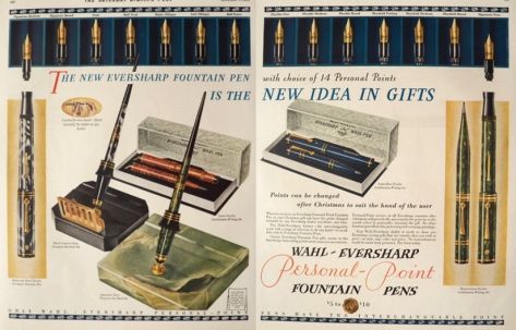 1929 Eversharp Fountain Pen & Desk Set Ad