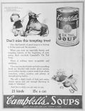 1920 Campbell's Ox Tail Soup Ad ~ Kid Wants to Cook Ox
