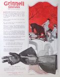 1919 Vintage Grinnell Driving Gloves Ad