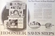 1920 Hoosier Cabinet Ad ~ Are You Happy In Your Kitchen?