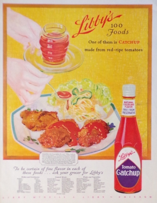 1928 Libby's Tomato "Catchup" Ad