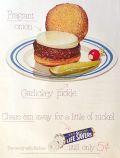1951 Lifesavers Ad ~ Burger and Garlicky Pickle