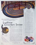 1922 Ludlow Crochet Twine Ad ~ Crochet an Oval Rug