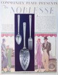 1930 Community Plate Ad ~ Noblesse ~ Art Deco