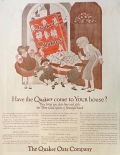 1920 Quaker Quakies Cereal Ad ~ 3 Good Spirits of Beautiful Youth