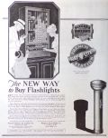 1919 French Rayolite Flashlight Cabinet Ad ~ No Lifeless Batteries