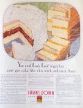 1931 Swans Down Flour Ad ~ Ribbon Cake Recipe