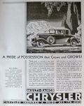1930 Chrysler Royal Coupe Ad ~ Pride of Possession