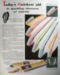 1930 Dr. West's Toothbrush Ad ~ Quickest Aid