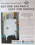 1930 GE All Steel Refrigerator Ad ~ Not a Cent For Service