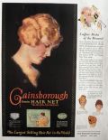 1923 Gainsborough Hair Nets Ad ~ Fred Mizen Art