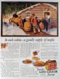1922 Towle's Log Cabin Syrup Ad ~ Goodly Supply of Maple