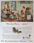 1930 Streit Slumber Chair Ad ~ Jane Phelps Passes