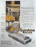 1923 Sunshine Biscuits Ad ~ Clover Leaves SUgar Wafers