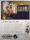 1923 Valspar Enamel Ad ~ A New Ford for $4.20