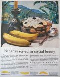 1928 Unifruit Bananas Ad ~ Served in Crystal Beauty