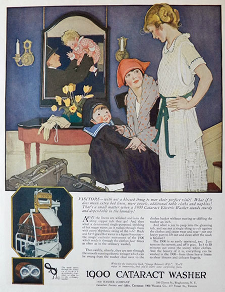 1921 Cataract Washer Ad ~ Lucile Patterson Marsh