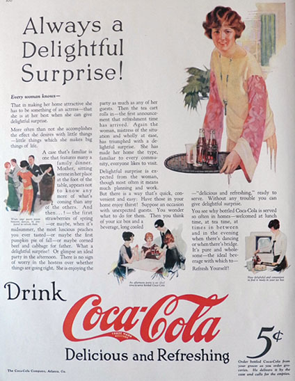 1924 Coca Cola Coke Ad ~ A Delightful Surprise