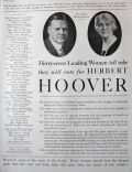 1928 Political Ad ~ Women Say Vote for Hoover