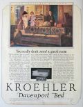 1924 Kroehler Davenport Bed Ad ~ You Don't Need a Guest Room
